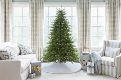 King Of Christmas 7.5' Alpine Fir Artificial Christmas Tree 800 Warm White LED Lights- Realistic|Full