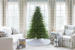 King Of Christmas 7.5' Alpine Fir Artificial Christmas Tree 800 Warm White LED Lights- Realistic|Full