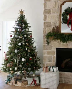 King Of Christmas 7.5' Alpine Fir Artificial Christmas Tree 800 Warm White LED Lights- Realistic|Full