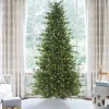 King Of Christmas 10' Alpine Fir Slim Artificial Christmas Tree 1000 Warm White LED Lights- Realistic|Slim