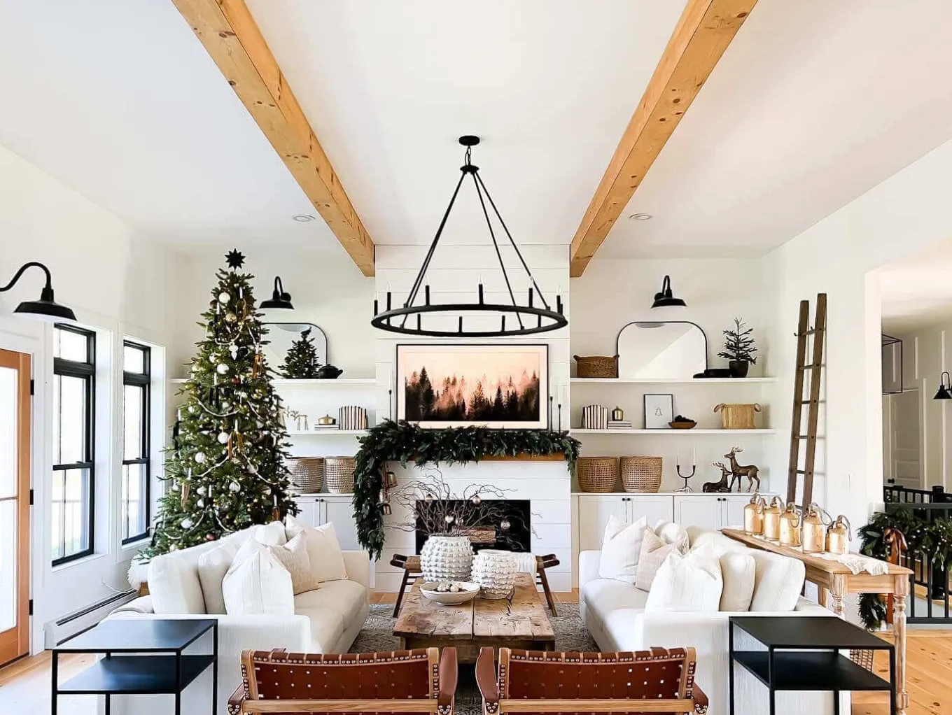 King Of Christmas 10' Alpine Fir Slim Artificial Christmas Tree 1000 Warm White LED Lights- Realistic|Slim