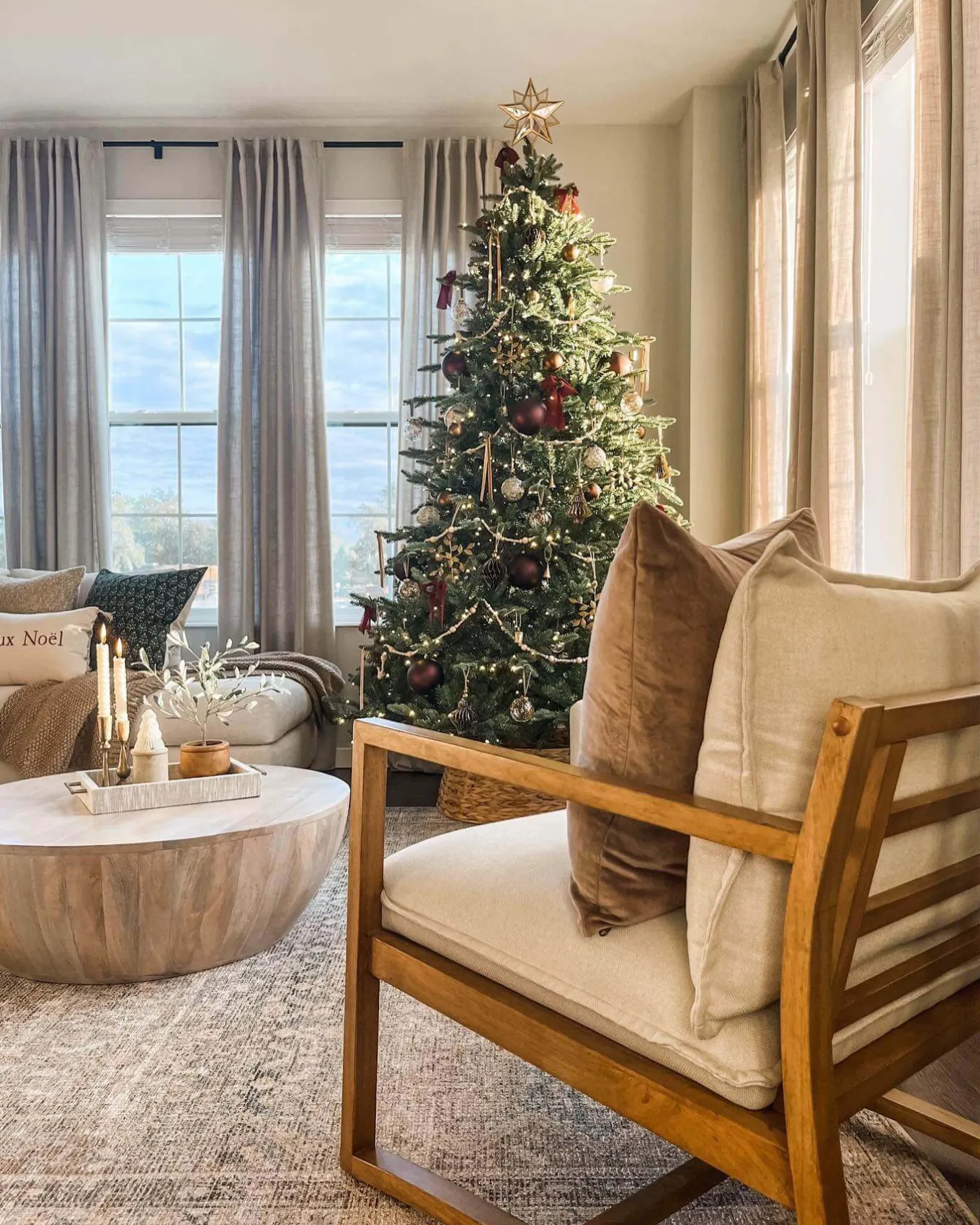 King Of Christmas 12' Alpine Fir Slim Artificial Christmas Tree 1400 Warm White LED Lights- Realistic|Slim