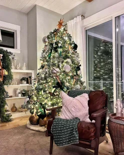 King Of Christmas 7.5' Aspen Fir Tree With 1400 Warm White & Multi-Color LED Lights- Realistic|Full