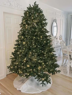 King Of Christmas 9' Aspen Fir Tree With 2000 Warm White & Multi-Color LED Lights- Realistic|Pre-Lit