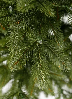 King Of Christmas 7.5' Cypress Spruce Artificial Christmas Tree With 1450 Warm White & Multi-Color LED Lights- Realistic|Full