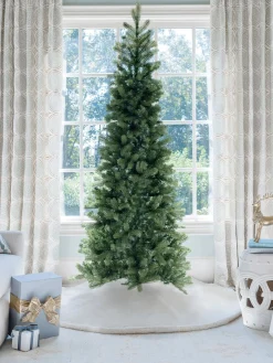 King Of Christmas 7.5' King Douglas Fir Slim Artificial Christmas Tree Unlit- Realistic|Slim