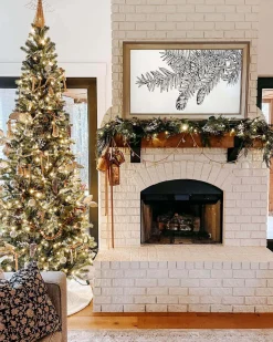 King Of Christmas 7.5' King Douglas Fir Slim Artificial Christmas Tree Unlit- Realistic|Slim