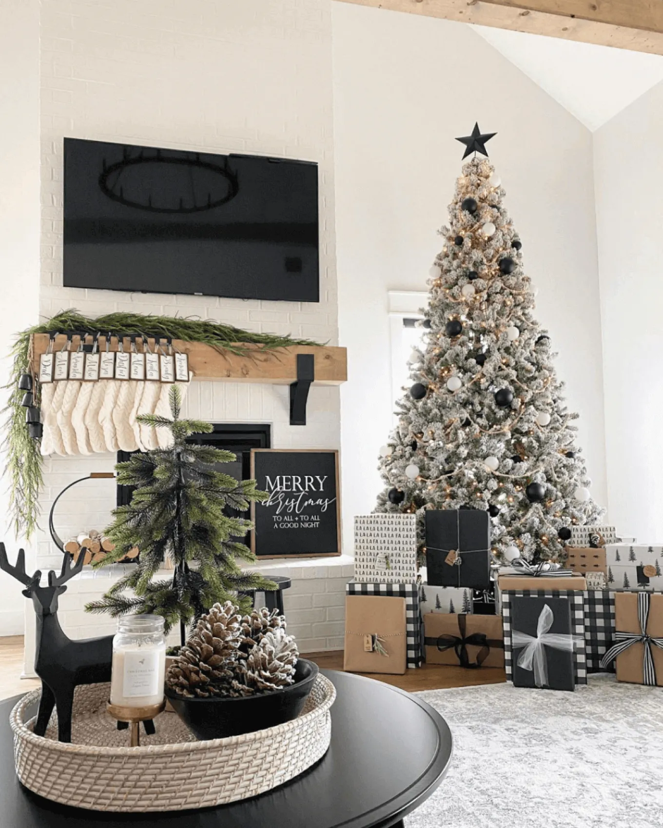 King Of Christmas 10' King Flock® Artificial Christmas Tree Unlit- Realistic|Unlit