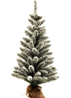King Of Christmas 3' King Flock® Artificial Christmas Tabletop Tree Unlit- 3 Foot|Tabletop