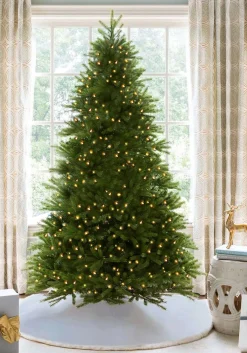 King Of Christmas 10' King Fraser Fir Artificial Christmas Tree With 1600 Warm White & Multi-Color LED Lights- Realistic|Pre-Lit