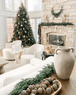 King Of Christmas 10' King Fraser Fir Artificial Christmas Tree With 1600 Warm White & Multi-Color LED Lights- Realistic|Pre-Lit