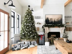 King Of Christmas 10' King Fraser Fir Artificial Christmas Tree With 1600 Warm White & Multi-Color LED Lights- Realistic|Pre-Lit