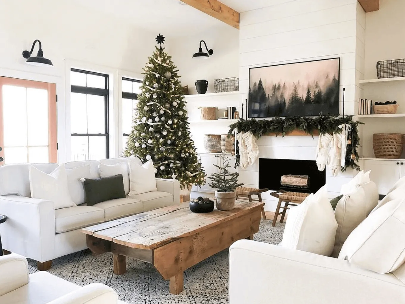 King Of Christmas 12' King Fraser Fir Artificial Christmas Tree With 2300 Warm White & Multi-Color LED Lights- Realistic|Pre-Lit