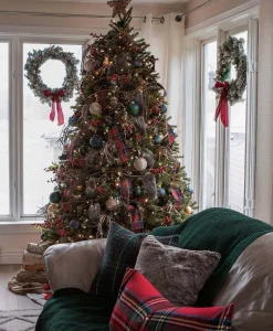 King Of Christmas 7.5' King Fraser Fir Artificial Christmas Tree With 1000 Warm White & Multi-Color LED Lights- Full|Pre-Lit