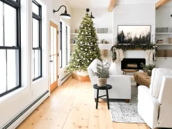 King Of Christmas 7.5' King Fraser Fir Artificial Christmas Tree With 1000 Warm White & Multi-Color LED Lights- Full|Pre-Lit