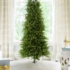 King Of Christmas 10' King Fraser Fir Slim Artificial Christmas Tree With 1100 Warm White LED Lights- Realistic|Slim