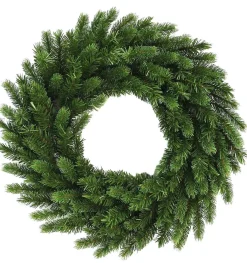 King Of Christmas 36" King Fraser Fir Wreath With Warm White LED Lights (Plug Operated)- Wreaths|Green