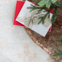 King Of Christmas 72" King Granite Faux Fur Tree Skirt- Tree Skirts