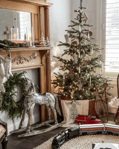 King Of Christmas 6' King Noble Fir Artificial Christmas Tree With 400 Warm White LED Lights- Realistic|Pre-Lit