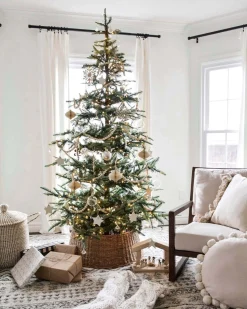 King Of Christmas 6' King Noble Fir Artificial Christmas Tree With 400 Warm White LED Lights- Realistic|Pre-Lit