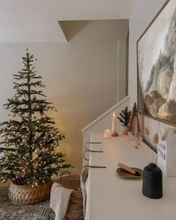 King Of Christmas 7' King Noble Fir Artificial Christmas Tree With 500 Warm White LED Lights- Realistic|Pre-Lit