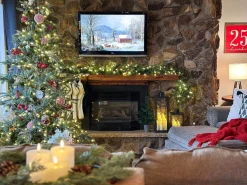 King Of Christmas 7' King Noble Fir Artificial Christmas Tree With 500 Warm White LED Lights- Realistic|Pre-Lit