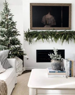 King Of Christmas 7' King Noble Fir Artificial Christmas Tree With 500 Warm White LED Lights- Realistic|Pre-Lit