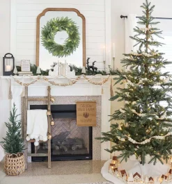 King Of Christmas 8' King Noble Fir Artificial Christmas Tree With 600 Warm White LED Lights- Realistic|Pre-Lit