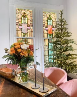 King Of Christmas 8' King Noble Fir Artificial Christmas Tree With 600 Warm White LED Lights- Realistic|Pre-Lit