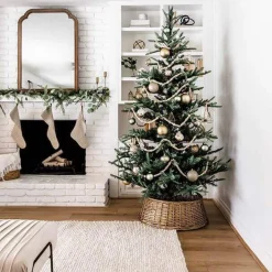 King Of Christmas 8' King Noble Fir Artificial Christmas Tree With 600 Warm White LED Lights- Realistic|Pre-Lit