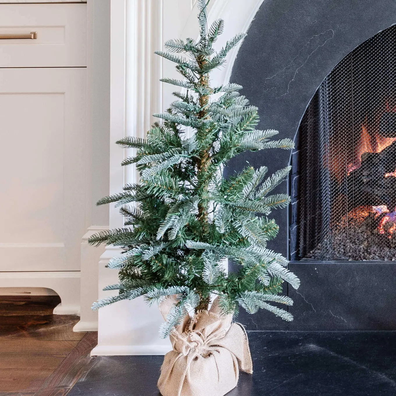 King Of Christmas 3' King Noble Fir Tabletop Tree With 70 Warm White LED Lights- 3 Foot|Tabletop