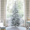King Of Christmas 7' King Noble Flock Artificial Christmas Tree Unlit- Realistic|Unlit