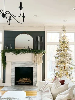 King Of Christmas 7' King Noble Flock Artificial Christmas Tree Unlit- Realistic|Unlit