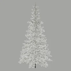 King Of Christmas 7' King Noble Flock Artificial Christmas Tree Unlit- Realistic|Unlit