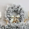 King Of Christmas 24" Marquis Flock Wreath With 50 Warm White Led Lights (Battery Operated)- Wreaths|Flocked
