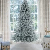 King Of Christmas 10' Prince Flock® Artificial Christmas Tree With 750 Warm White LED Lights- Classic|Pre-Lit