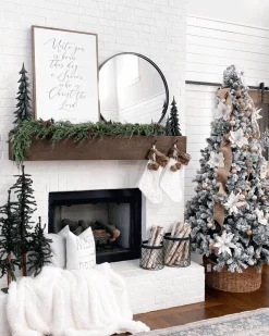 King Of Christmas 8' Prince Flock® Artificial Christmas Tree With 550 Warm White LED Lights- Classic|Pre-Lit