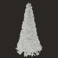 King Of Christmas 8' Prince Flock® Artificial Christmas Tree With 550 Warm White LED Lights- Classic|Pre-Lit