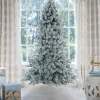 King Of Christmas 8' Prince Flock® Artificial Christmas Tree Unlit- Classic|Unlit