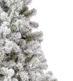 King Of Christmas 8' Prince Flock® Artificial Christmas Tree Unlit- Classic|Unlit