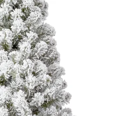 King Of Christmas 9' Prince Flock® Artificial Christmas Tree Unlit- Classic|Unlit