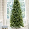 King Of Christmas 7.5' Royal Fir Slim Artificial Christmas Tree With 650 Warm White & Multi-Color LED Lights- Realistic|Pre-Lit