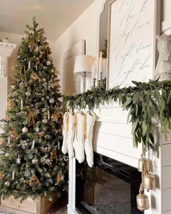 King Of Christmas 7.5' Royal Fir Slim Artificial Christmas Tree With 650 Warm White & Multi-Color LED Lights- Realistic|Pre-Lit