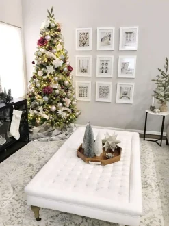 King Of Christmas 9' Royal Fir Slim Artificial Christmas Tree With 900 Warm White & Multi-Color LED Lights- Realistic|Slim