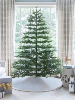 King Of Christmas 9' Rushmore Fir Artificial Christmas Tree 1000 Warm White LED Lights- Realistic|Pre-Lit