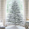 King Of Christmas 9' Rushmore Flock Artificial Christmas Tree 1000 Warm White LED Lights- Realistic|Pre-Lit