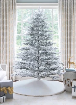 King Of Christmas 9' Rushmore Flock Artificial Christmas Tree Unlit- Realistic|Unlit