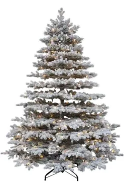 King Of Christmas 9' Rushmore Flock Artificial Christmas Tree Unlit- Realistic|Unlit