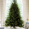 King Of Christmas 6.5' Scarlet Fir Artificial Christmas Tree With 600 Warm White LED Lights- Realistic|Pre-Lit