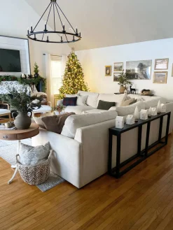 King Of Christmas 6.5' Scarlet Fir Artificial Christmas Tree With 600 Warm White LED Lights- Realistic|Pre-Lit